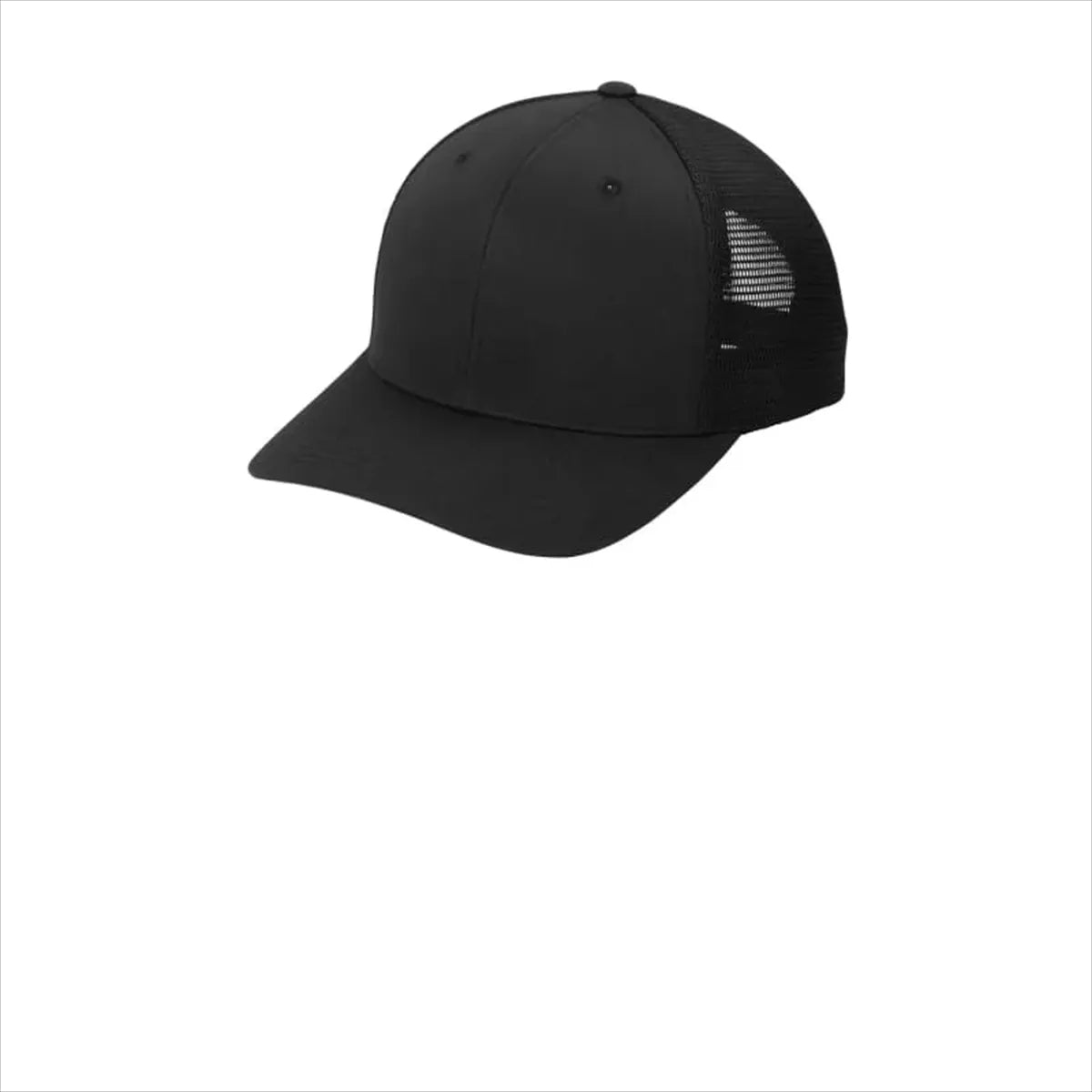 Black cap white background