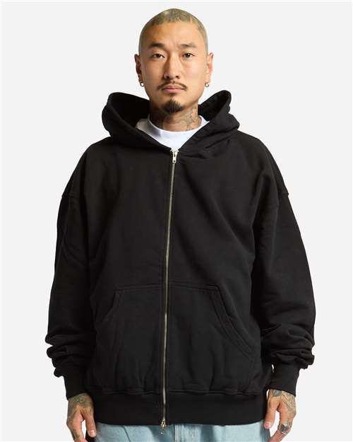 Unisex Max Heavy Garment-Dyed Full-Zip Hoodie Sweatshirt