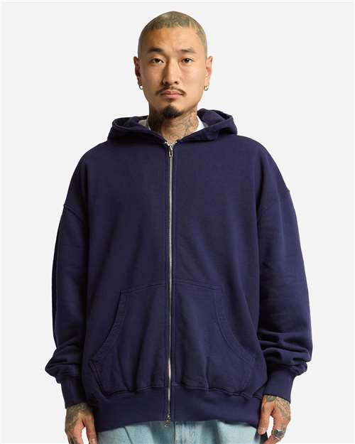 Unisex Max Heavy Garment-Dyed Full-Zip Hoodie Sweatshirt
