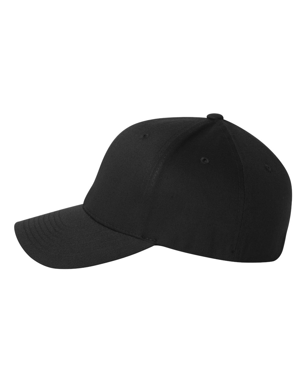 Black cap with a white band on a white background