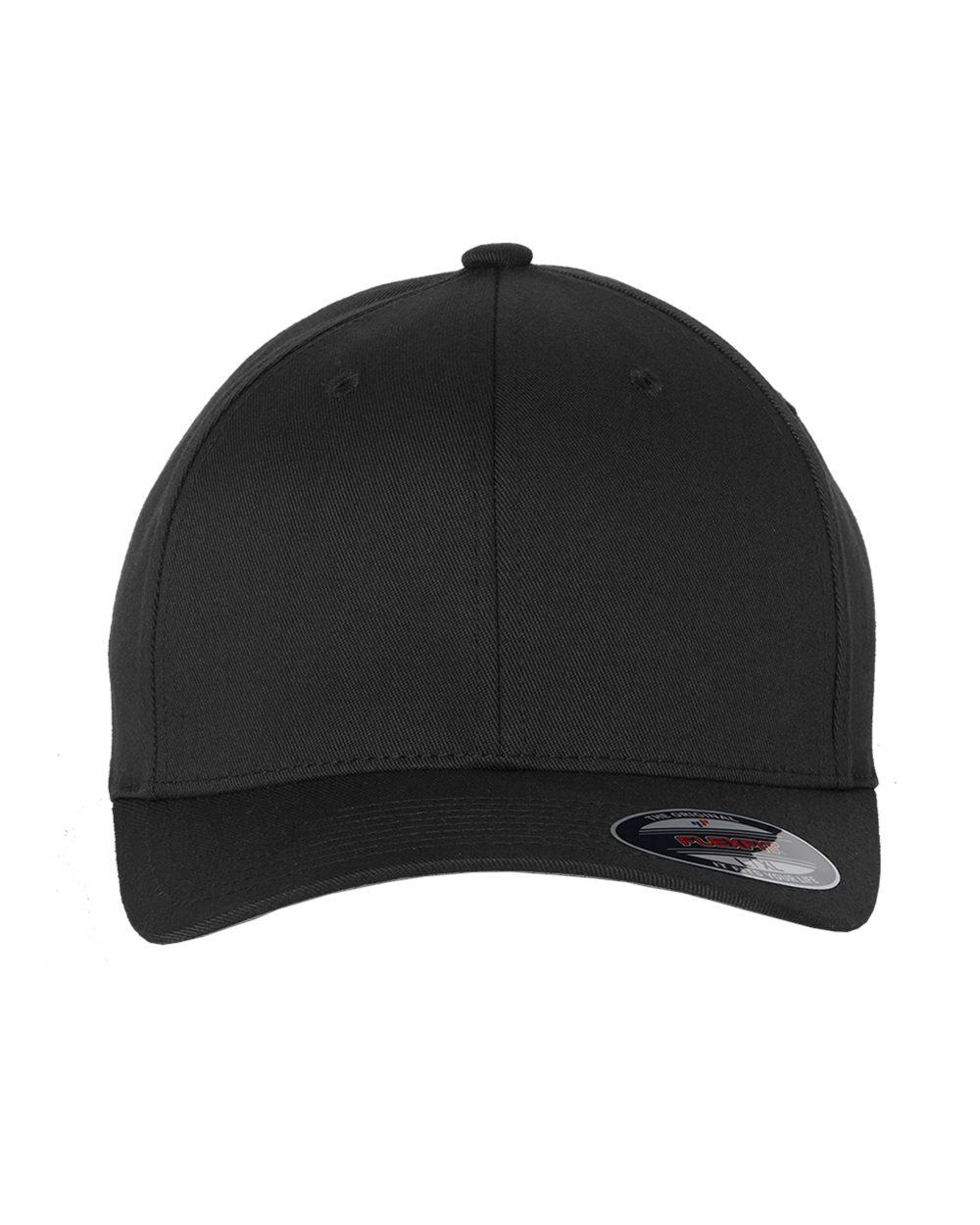 Custom Flexfit 6277 embroidered cap with structured front, stretch fit, Permacurv visor, and clean logo decoration