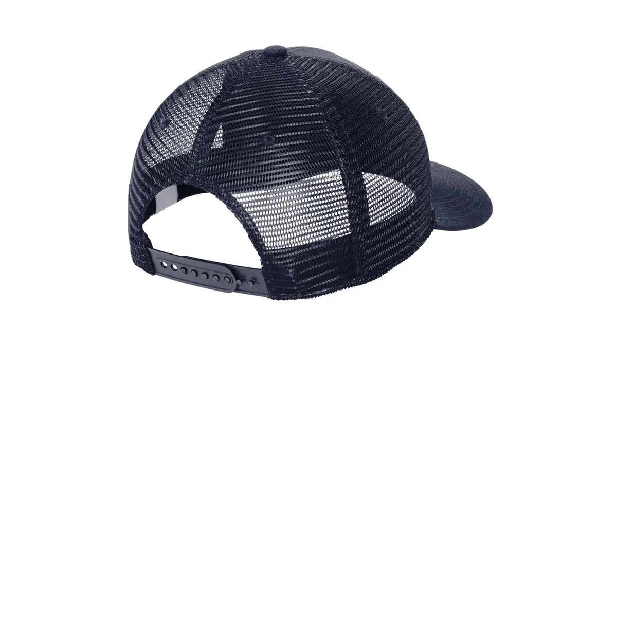 Black mesh cap on a white background