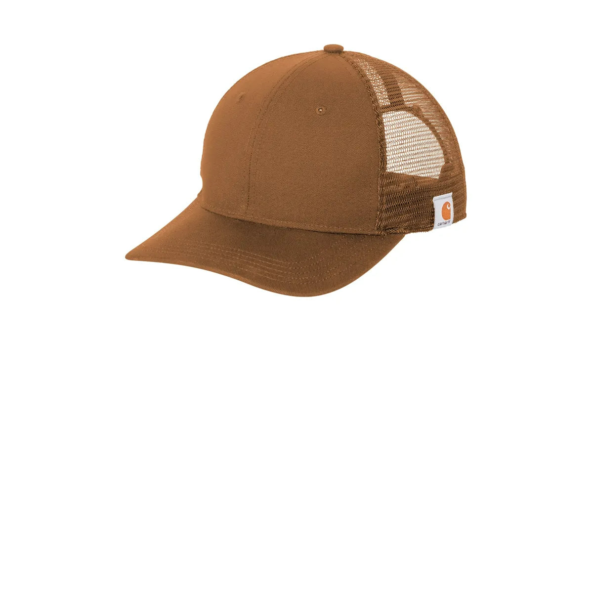 Brown cap with mesh back on a white background
