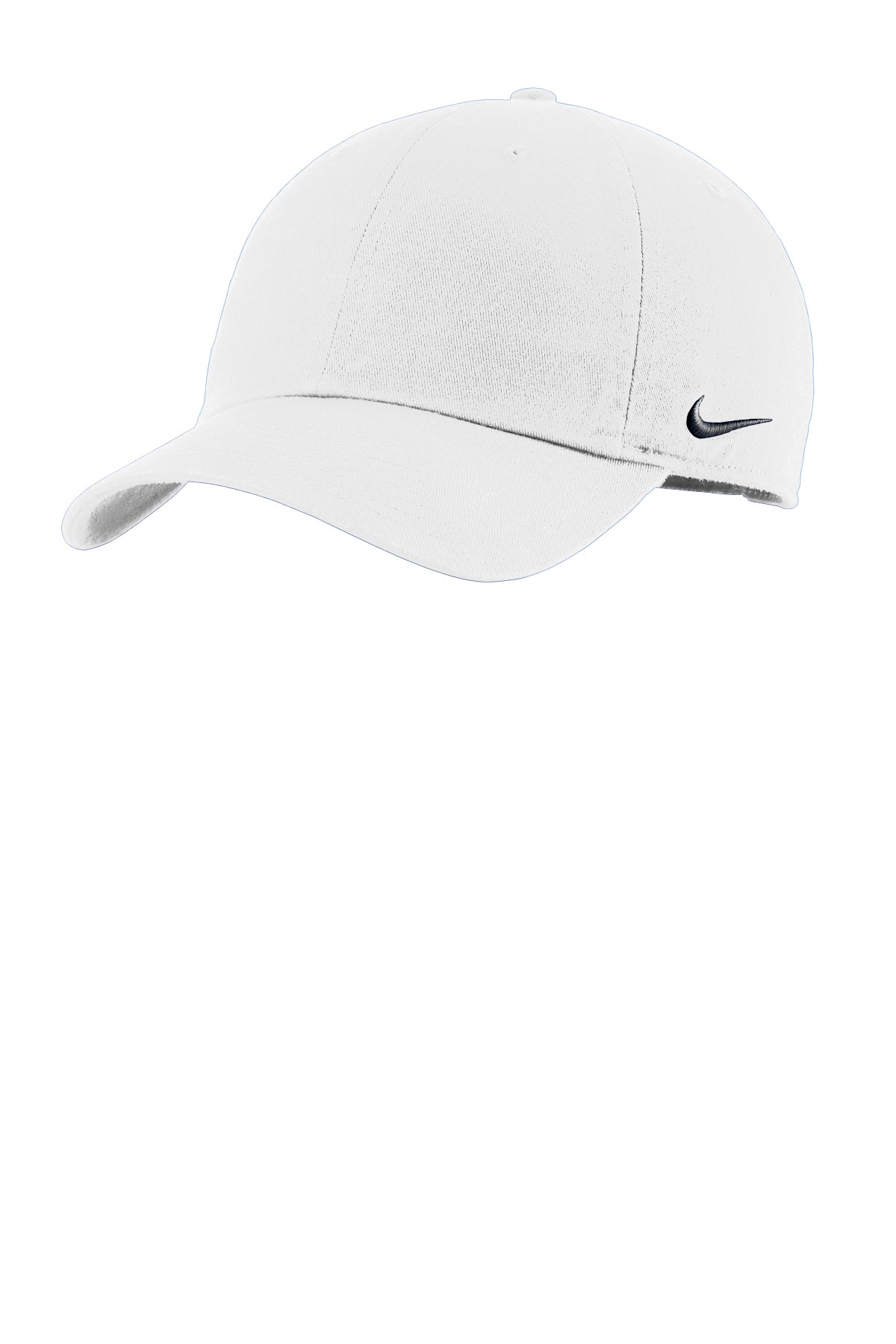 White Nike cap on a white background