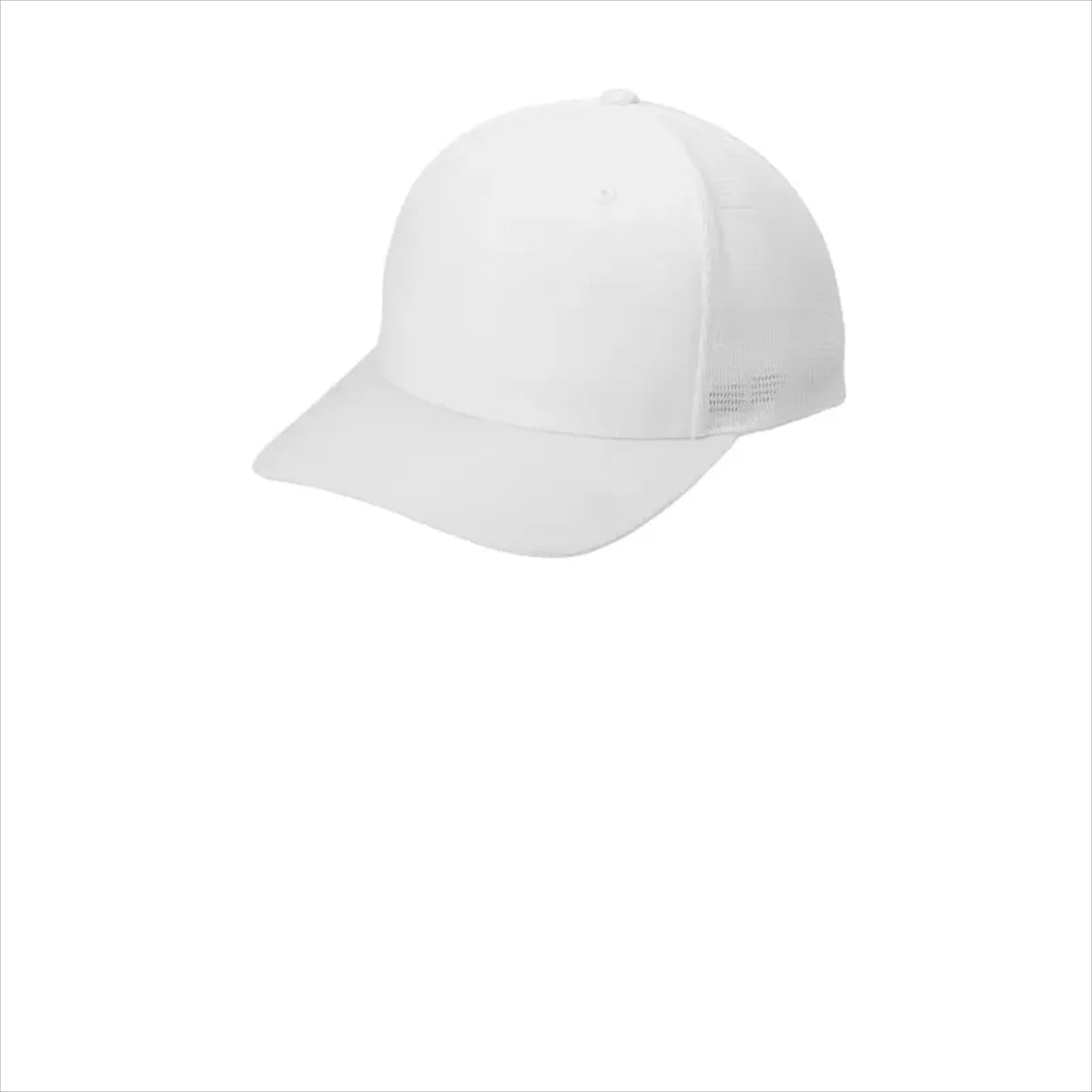 white cap and white background