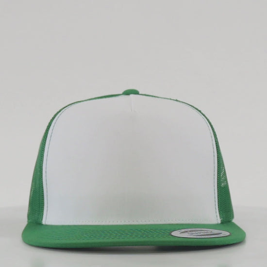 yupoong green and white cap video