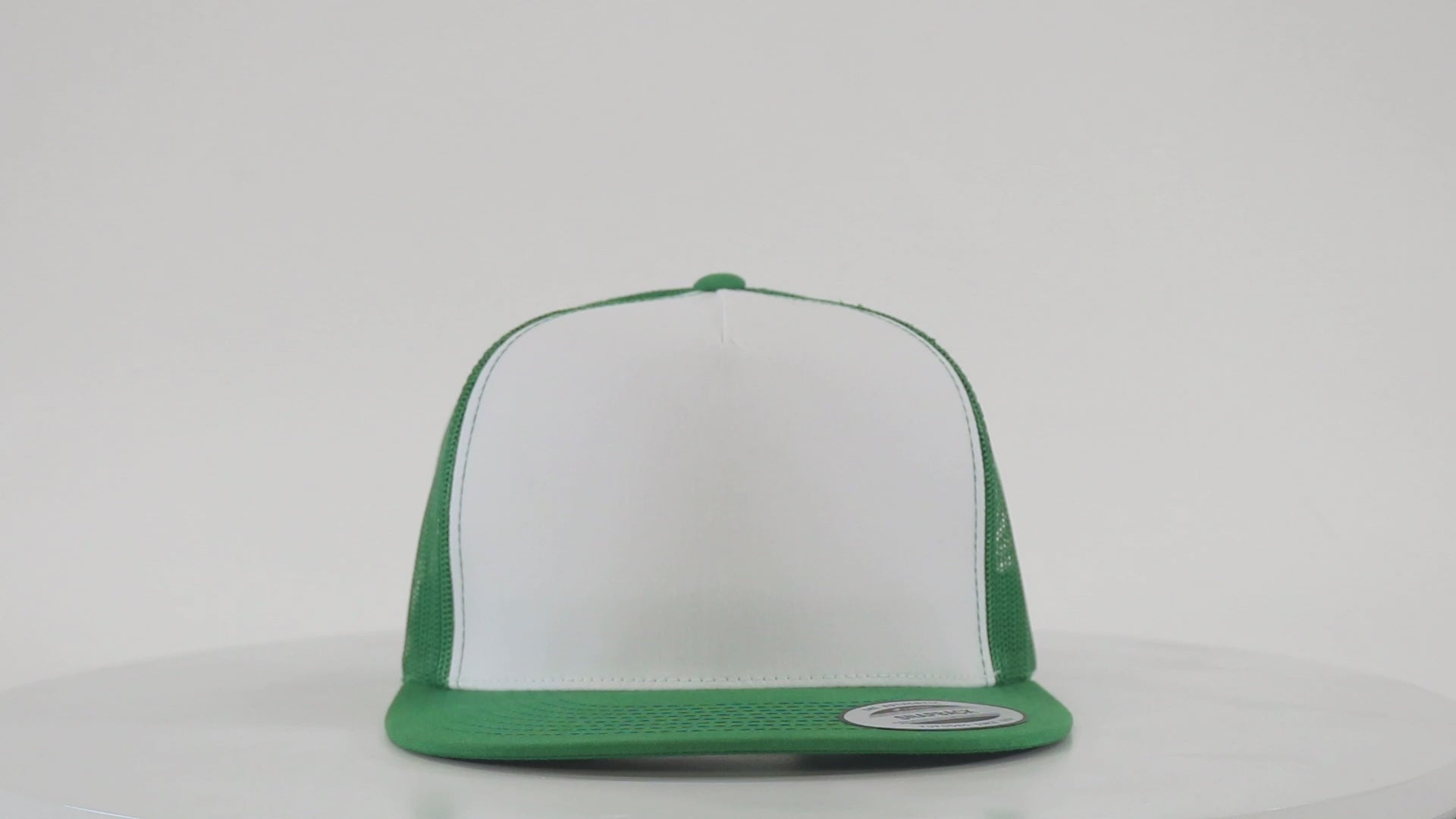 yupoong green and white cap video