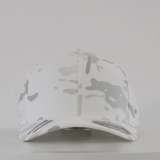 Custom Flexfit 6277 embroidered cap with structured front, stretch fit, Permacurv visor, and clean logo decoration
