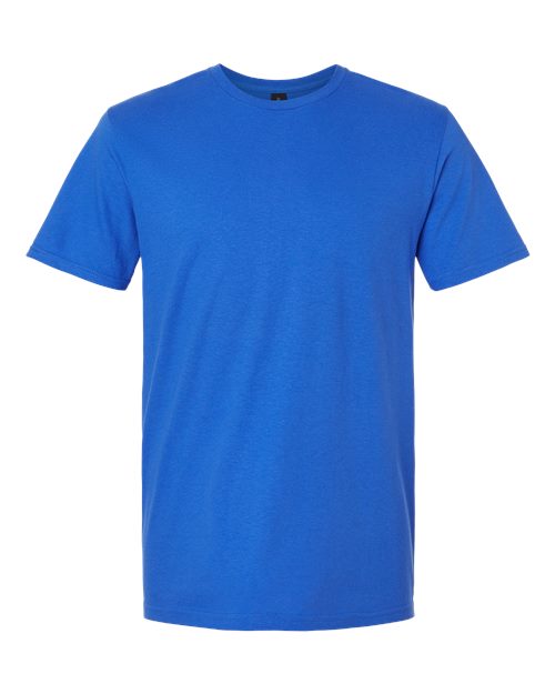 Gildan softstyle t-shirt color blue on inkdnylon custom apparel