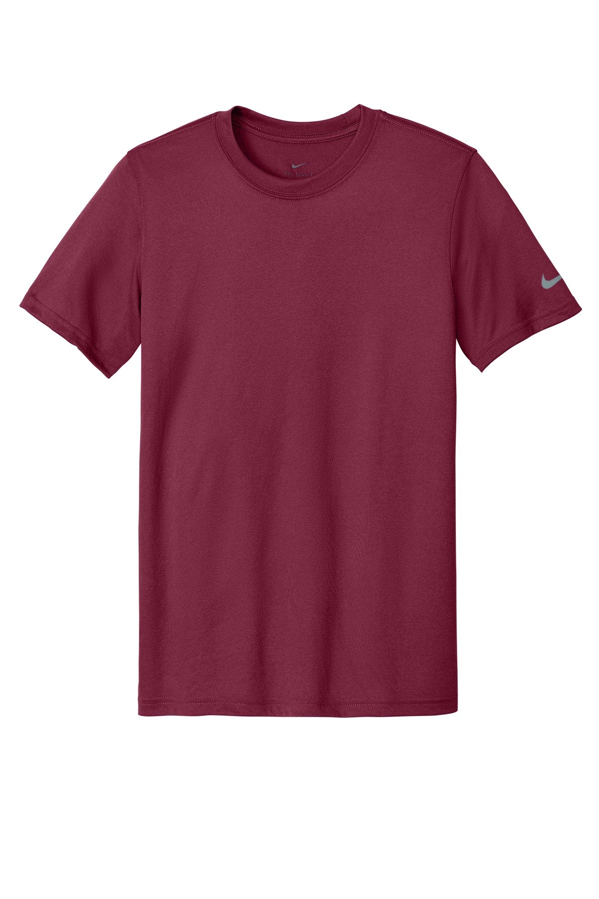 Purple t-shirt with a Nike logo on a white background