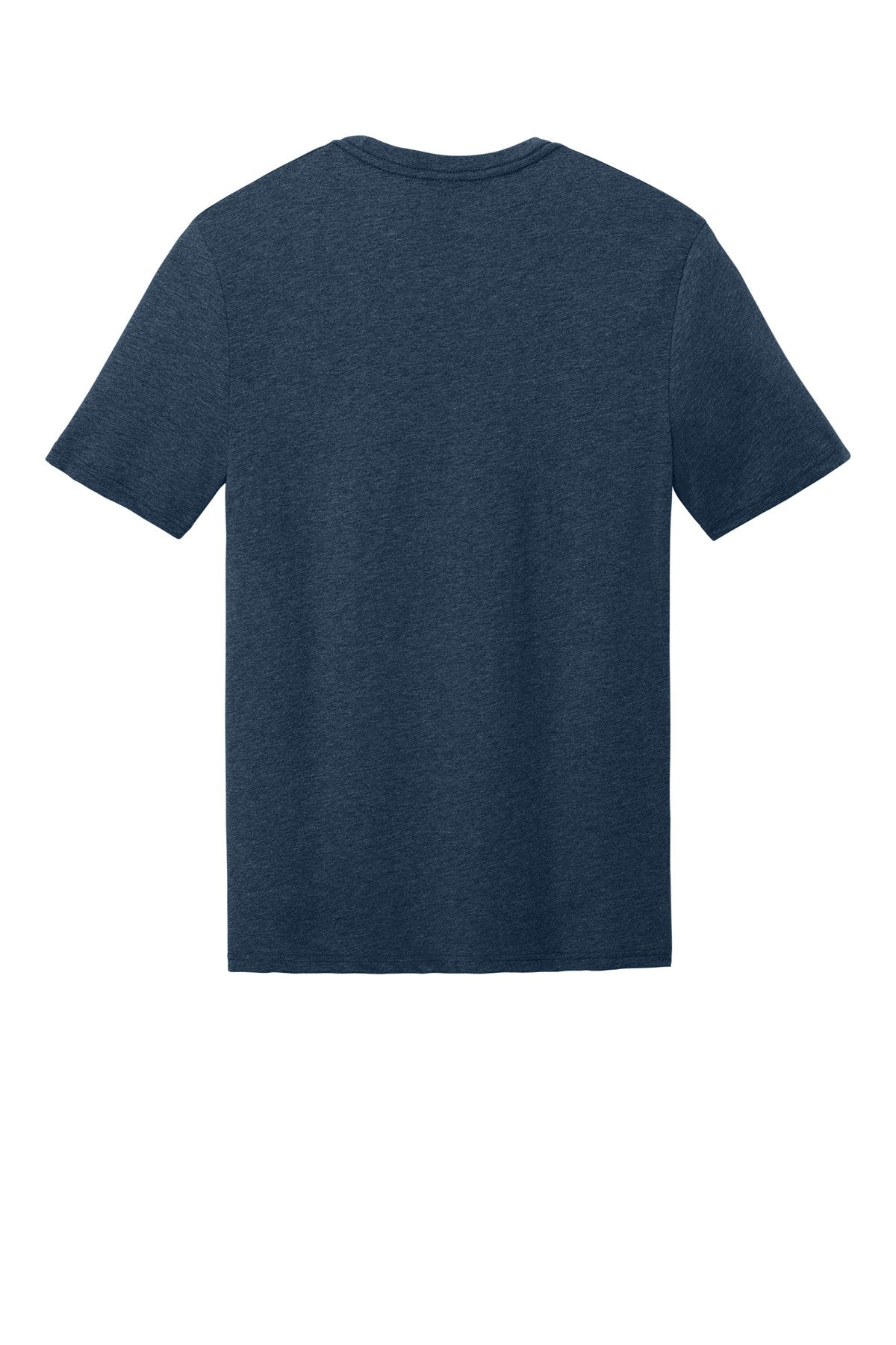 Navy blue t-shirt on a white background