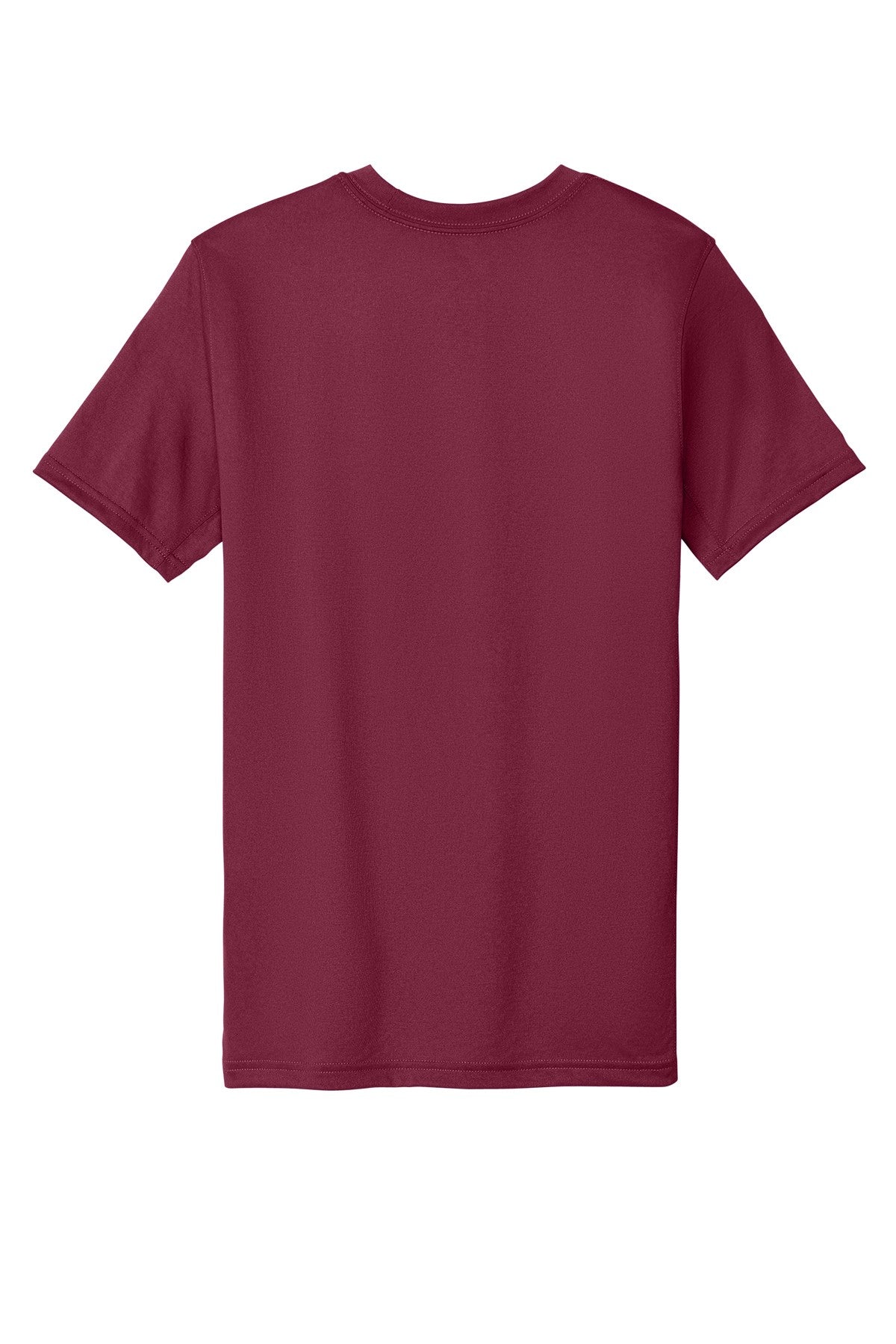Maroon t-shirt on a white background