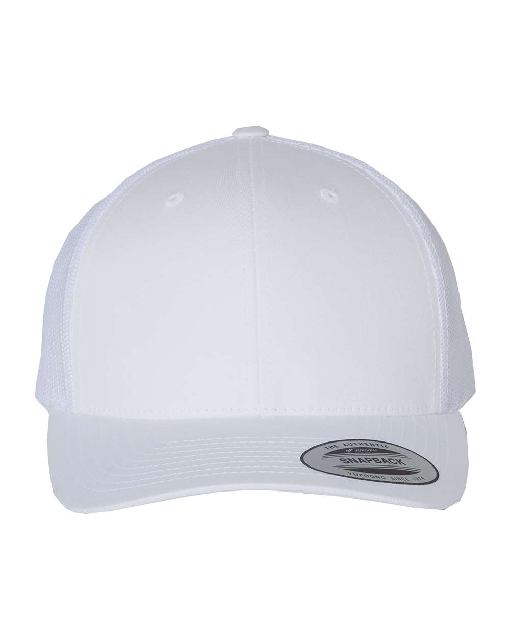 White baseball cap on a white background
