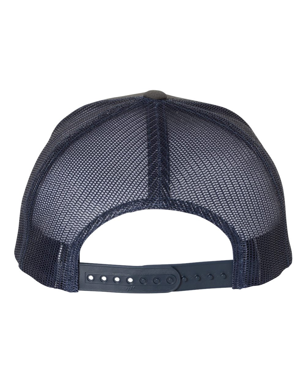 Navy blue mesh cap on a white background