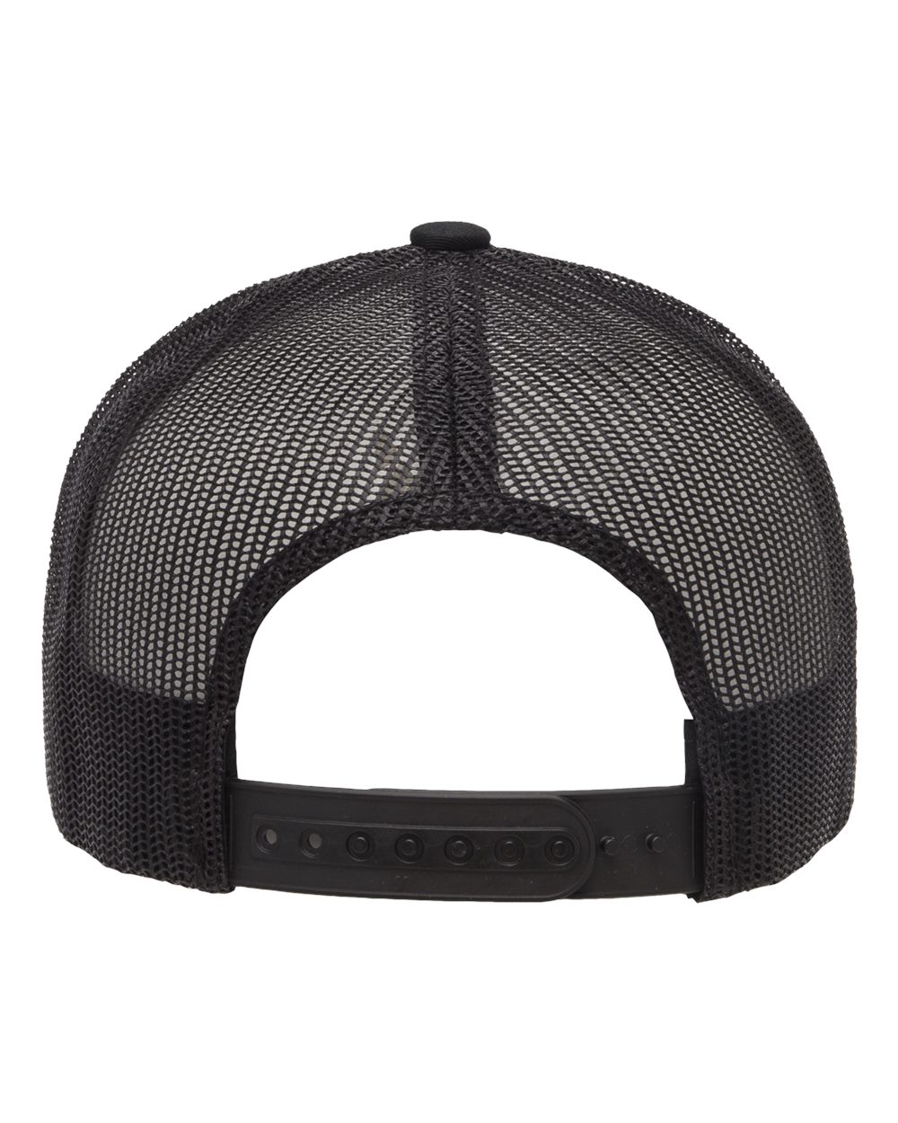 Black mesh cap on a white background